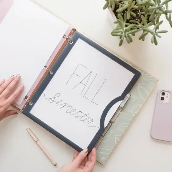 U Brands 5pk Tabbed Dividers Single Pocket Clear View image {5}