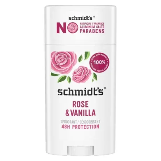 Schmidt's Natural Solid Deodorant - Rose & Vanilla - Aluminum-Free 2.65oz image {8}