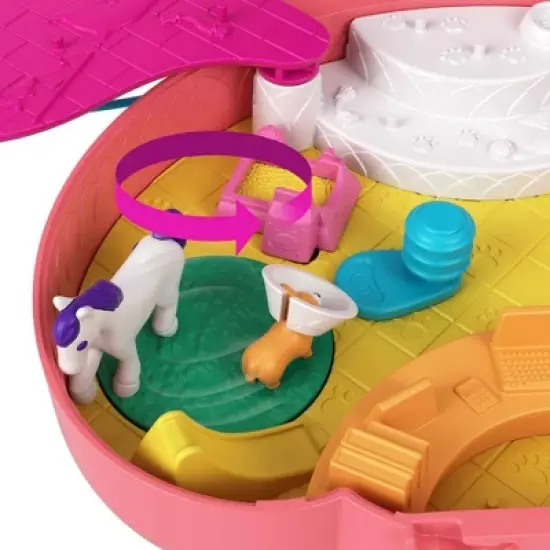 Polly Pocket Starring Shani Cuddly Cat Purse Compact Playset image {3}