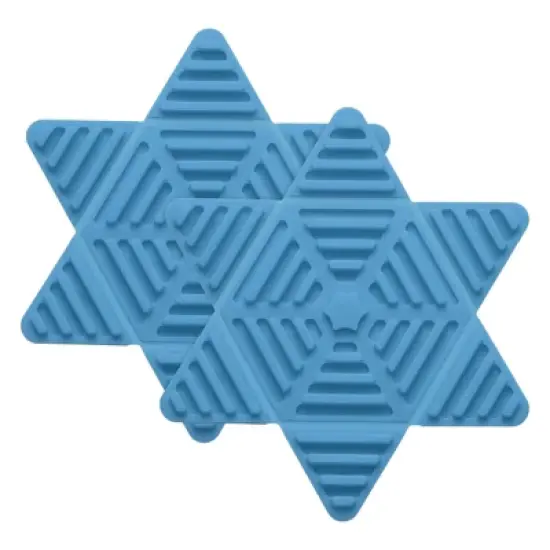 Unique Bargains Hexagon Star Heat Resistant Silicone Trivet Mat for Pots Coasters 2 Pcs image {5}