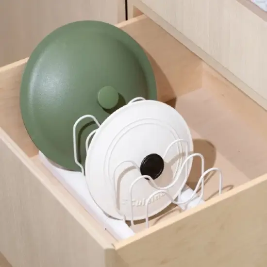 Better Houseware White-Coated-Steel Adjustable Cookware Rack image {1}