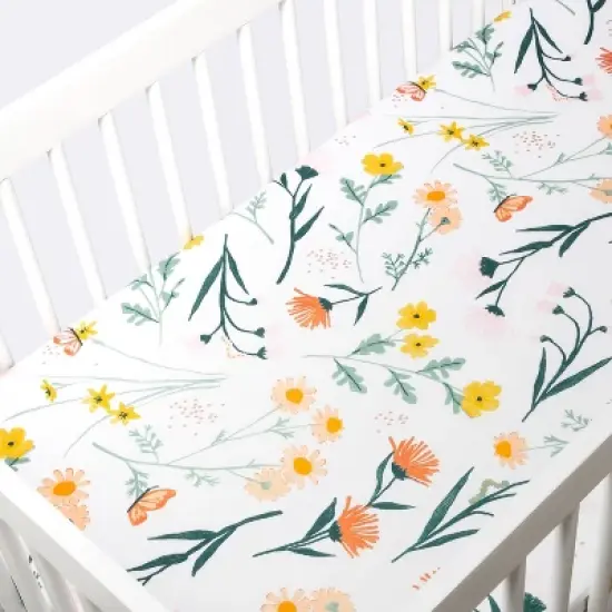 Fitted Crib Sheet - Cloud Island&trade; Garden Floral image {2}