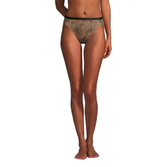 Lands' End Women's Comfort Knit Mid Rise High Cut Brief Underwear - 2 Pack image {1}