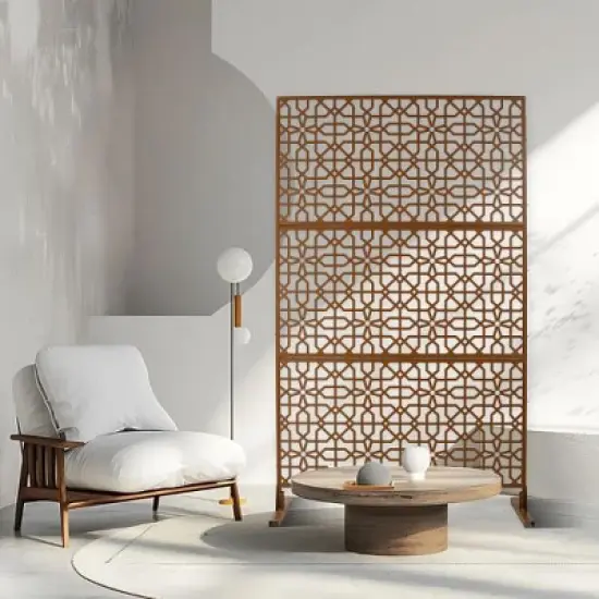 PAGED Outdoor Privacy Screen Freestanding, Metal Fence Privacy Screen, Balcony Privacy Screen for Deck Balcony Patio Outside Lawn Garden image {6}