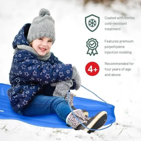 Slippery Racer Downhill Xtreme Adults and Kids Toboggan Snow Sled (2 Pack) image {4}