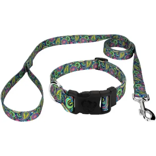 Country Brook Petz Deluxe Bright Paisley Dog Collar and Leash image {6}