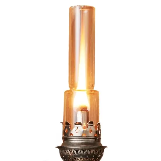 Kings County Tools 9-Inch Tall Nickel Oil Lamp image {1}