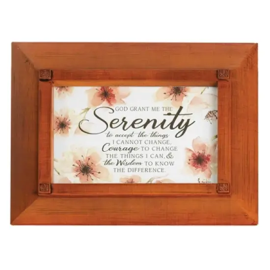 Dicksons God Grant Serenity Prayer Walnut Finish Polymer Jewelry Box image {2}