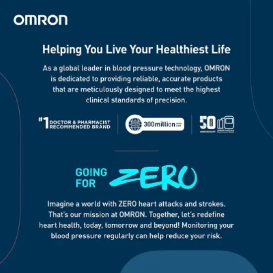 Omron 10 Series Upper Arm Blood Pressure Monitor with Afib Screening Technology image {7}