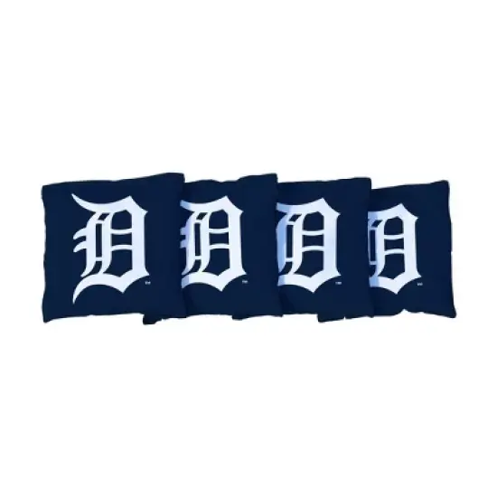 MLB Detroit Tigers Corn-Filled Cornhole Bags Navy Blue - 4pk image {1}