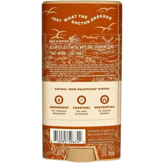 DR. SQUATCH Men's Natural Deodorant - Drunkn Pumpkin - 2.65oz image {1}