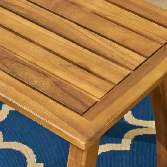 Champlain 3pc Acacia Wood Rocking Chairs Set  Teak/Yellow - Christopher Knight Home image {4}