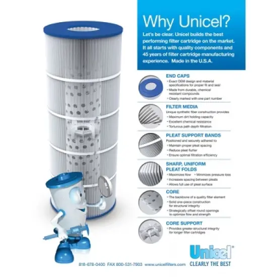 Unicel C-4607 Coleco Krystal Klear Intex A or C Replacement Filter Cartridge image {4}