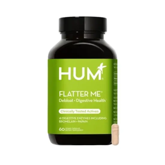 HUM Nutrition Flatter Me Vegan Vitamin Capsules for Bloating Relief image {9}