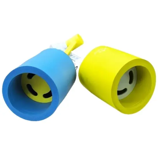 RIPPLE Floating Drink Holder &ndash; Blue/Yellow, Anti-Tip Pool Cup Float w/ Handle image {4}