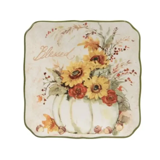 Set of 4 Harvest Morning Canape Dining Plates - Certified International image {2}