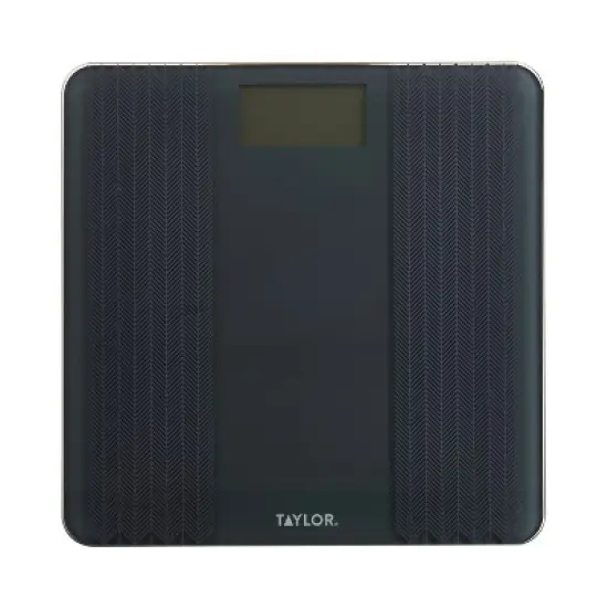 Taylor&reg; Precision Products Digital Glass Scale with Textured Herringbone Design, 500-Lb. Capacity in Gray image {5}