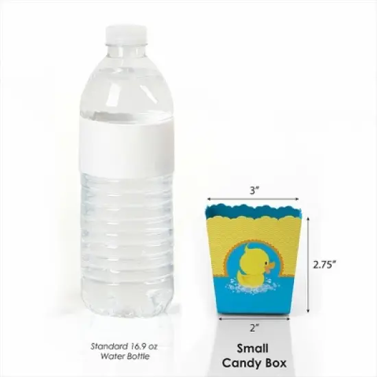 Big Dot of Happiness Ducky Duck - Party Mini Favor Boxes - Baby Shower or Birthday Party Treat Candy Boxes - Set of 12 image {2}