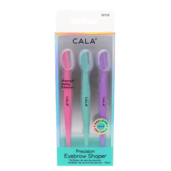 CALA Precision Eyebrow Shaper 3 pc & Silky Glide Pro Callus Remover Black Combo Pack image {7}