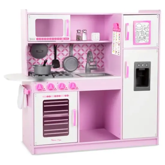 Melissa & Doug Chef's Kitchen Pretend Play Set - Cupcake Pink/White image {1}