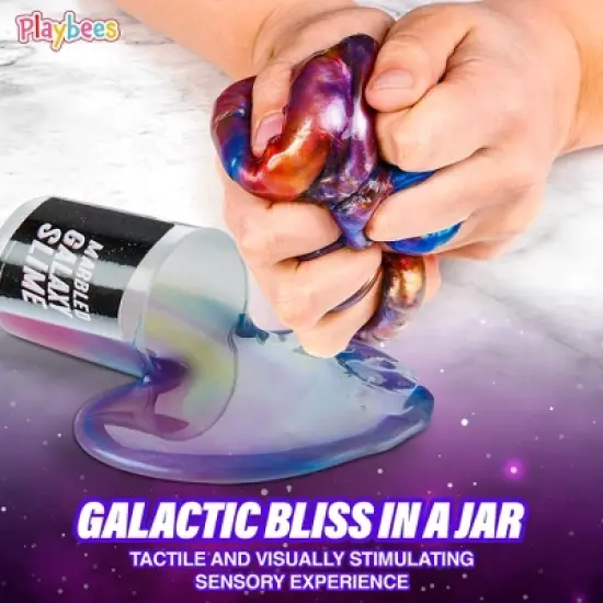Playbees Marbled Galaxy Slime - 12-Pack: Vibrant, Stretchy Fun for All Ages image {4}