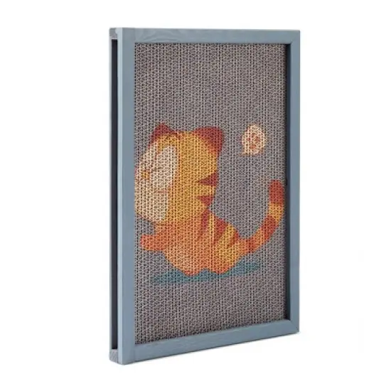 SEVOBAL Pet Scratcher 7-Piece Replaceable Cat Scratching Board Set with Adorable Designs for Furniture Protection, Play, Multicolored, 17"*13"*4" image {1}