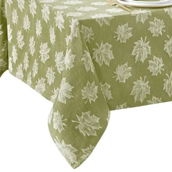 Falling Leaves Jacquard Tablecloth - Elrene Home Fashions image {1}