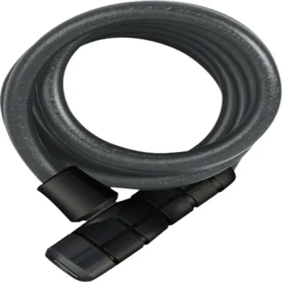 ABUS Booster 6512 Keyed Coiled Cable Lock Black 180cm x 12mm With Mount image {1}