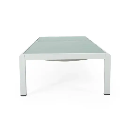 Cape Coral 2pk Outdoor Acacia Wood Chaise Lounges: Breathable Mesh, Adjustable, Wheels - Christopher Knight Home image {3}