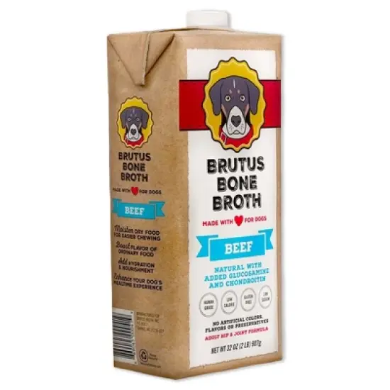 Brutus Bone Broth Hip & Joint Formula Wet Dog Food - Supplement - Beef - 32oz image {1}