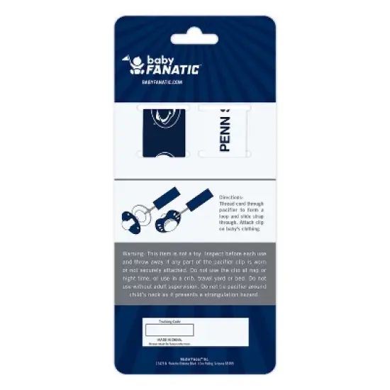 BabyFanatic Officially Licensed Unisex Pacifier Clip 2-Pack - NCAA Penn State Nittany Lions - Officially Licensed Baby Apparel image {3}