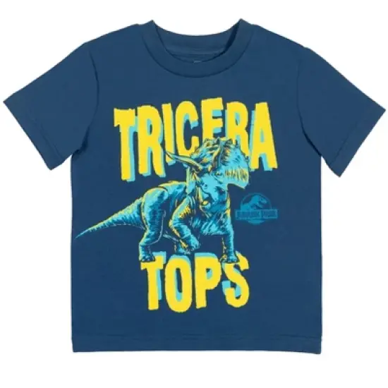 Jurassic World Dinosaur 4 Pack Graphic T-Shirts Red/Green/Blue  image {6}