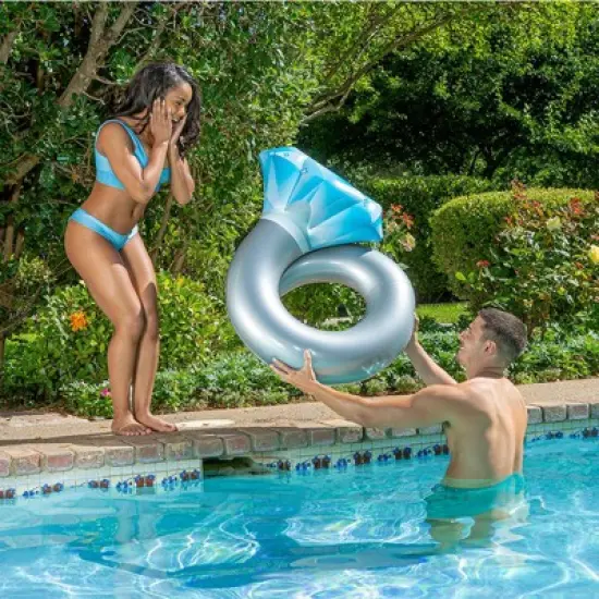 Pool Central 27.5" Diamond Ring Split Inflatable Swimming Pool Inner Tube image {1}