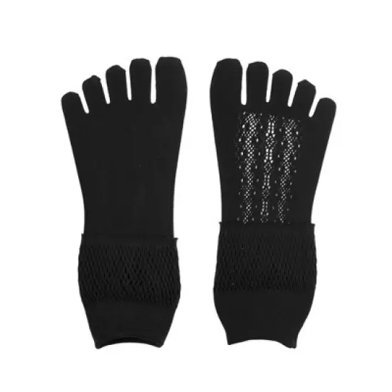 Unique Bargains Invisible Five Fingers Socks Hollow Out Breathable Soft Fashion No Show Socks for Women 3 Pairs image {3}