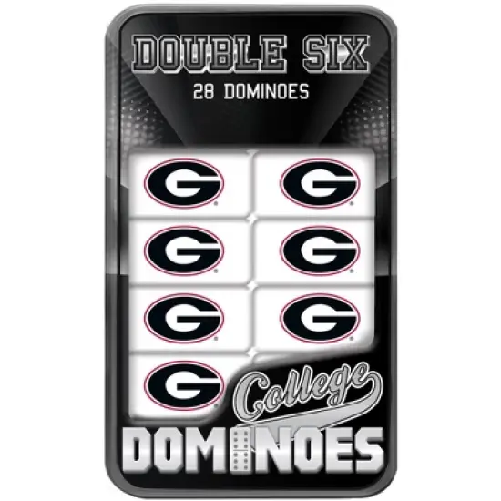 MasterPieces Officially Licensed NCAA Georgia Bulldogs 28 Piece Dominoes Game for Adults image {1}