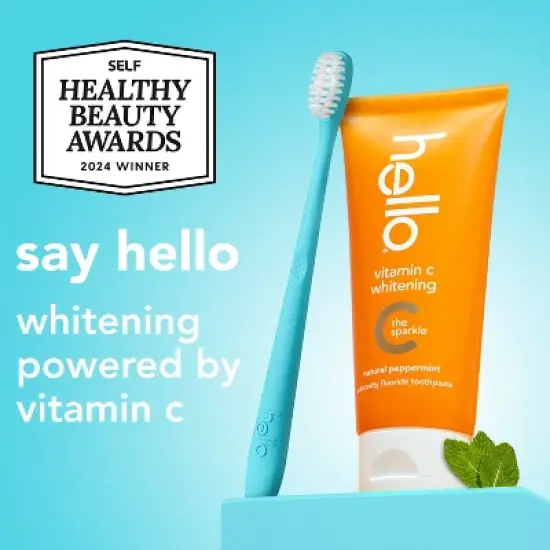 hello Vitamin C Teeth Whitening Toothpaste with Fluoride - Natural Peppermint - 4oz image {8}
