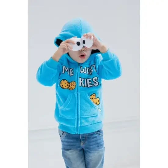 Sesame Street Cookie Monster Zip Up Hoodie Toddler image {4}