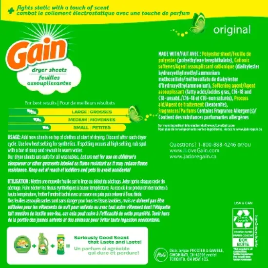 Gain Original Dryer Sheets and Balls image {8}
