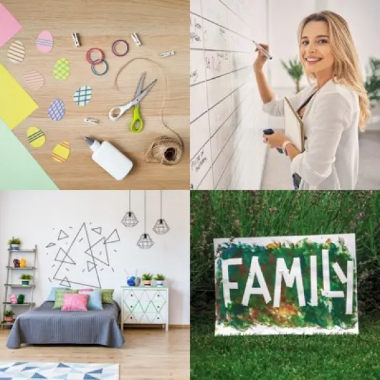 Unique Bargains Adhesive Versatile DIY Craft Highlight Graphic Chart Marking Tape 72 Yards 2 Pcs image {3}