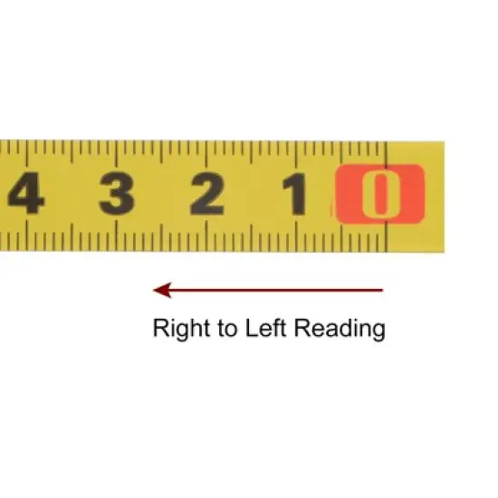 Unique Bargains Steel Right to Left Read Sticky Metric Tape Measure Yellow image {2}