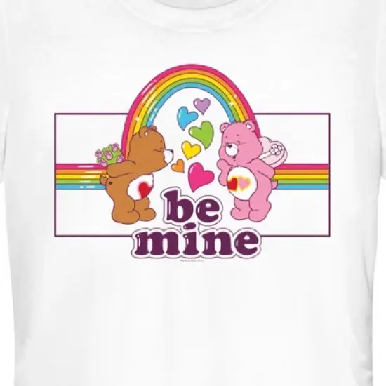Junior's Care Bears Valentine's Day Tenderheart Bear and Love-a-Lot Bear Be Mine Rainbow T-Shirt image {1}