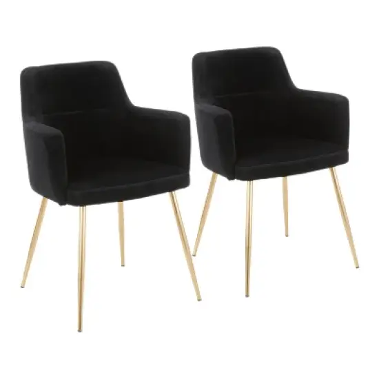 Set of 2 Andrew Contemporary Dining Accent Chairs - Lumisource image {11}