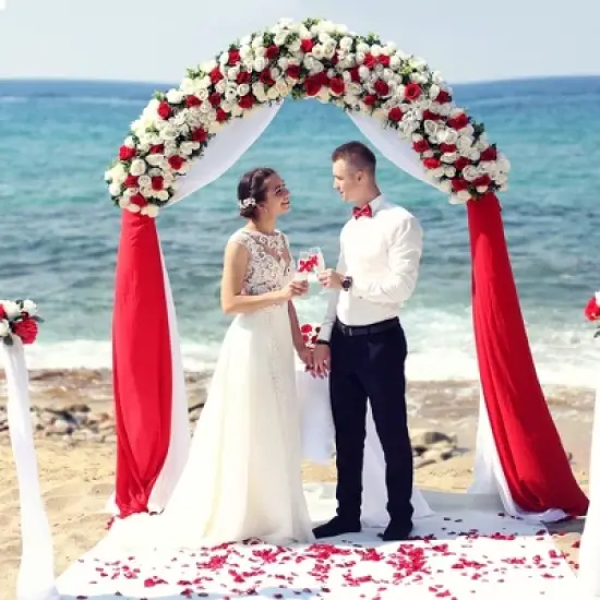 Tangkula 99" Tall Garden Arch Arbor Trellis w/6 Combination Ways & 2 Installation Methods image {2}