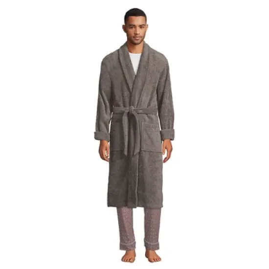 Lands' End Men's Calf Length Turkish Terry Robe image {4}