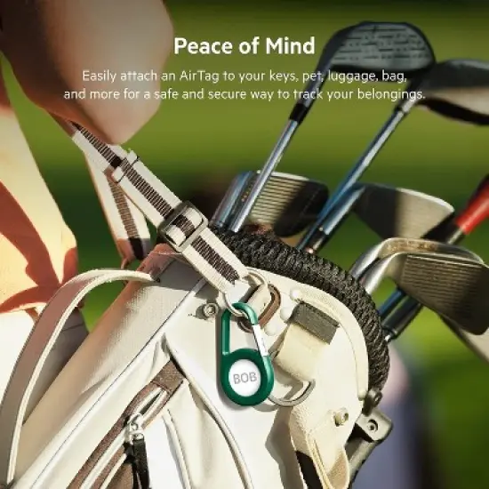 Belkin Apple AirTag Secure Holder with Carabiner Green MSC008btGN image {3}