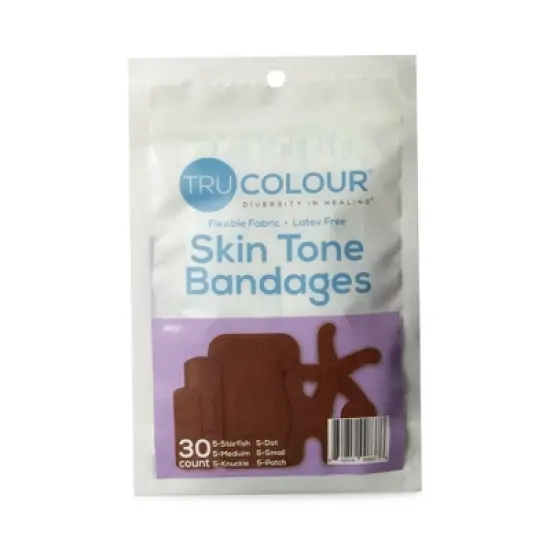 Tru-Colour Skin Tone Shade Adhesive Bandages, Dark Brown image {2}