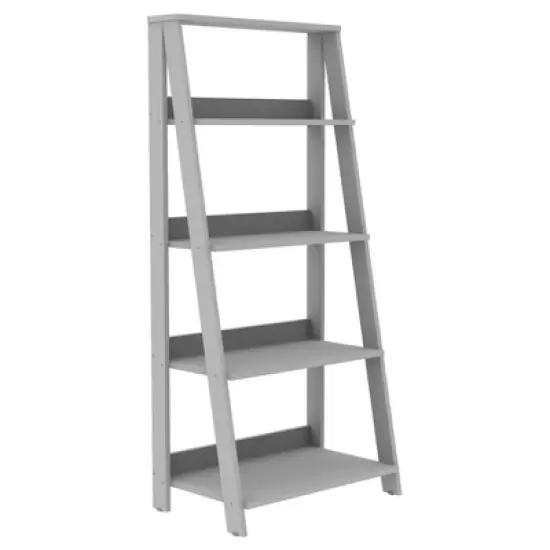 55" Thatcher Transitional Wood 4 Shelf Ladder Bookshelf - Saracina Home image {12}