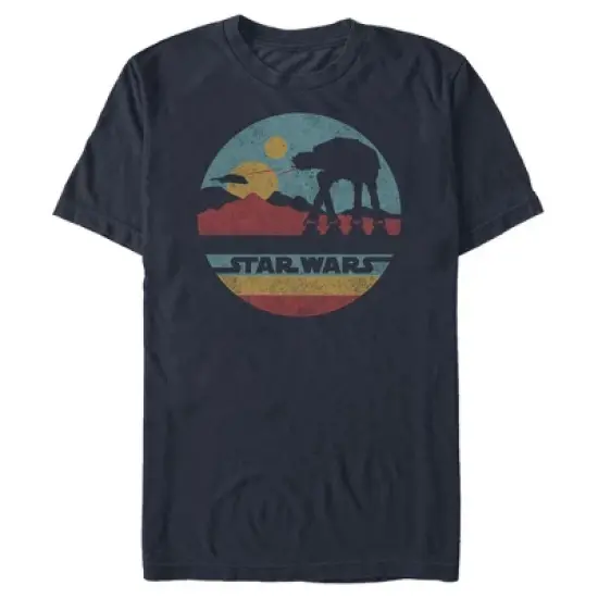 Men's Star Wars AT-AT Retro Circle T-Shirt image {4}