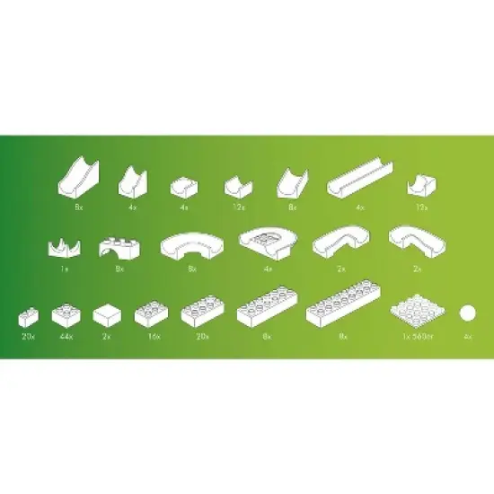 Hubelino Marble Run - 200-Piece Big Building Box image {4}