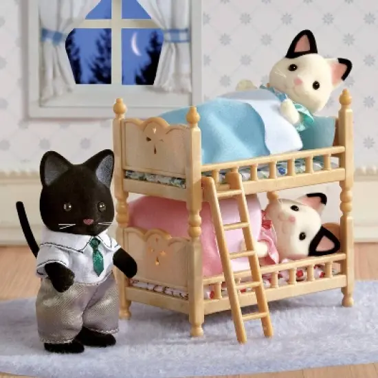 Calico Critters Tuxedo Cat Family image {1}